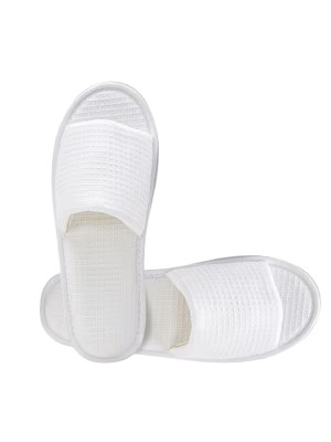 Egyptian Cotton Open Toe Luxury Waffle Slippers